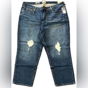 NWT Universal Thread High Rise Slim Straight Stretch Womens Size 24W Blue Jeans